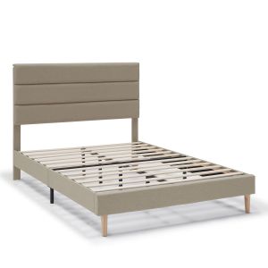 Cama tapizada aroma de 30 cm, 150x190 cm, beige