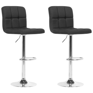 Conjunto de 2 sillas de bar marion giratoria negro