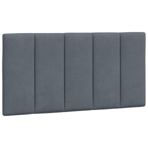 vidaXL cabecero de cama acolchado terciopelo gris oscuro 100 cm