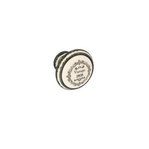 Pomo para muebles q3 en zamac y porcelana diám 35mm marfil lote de 25