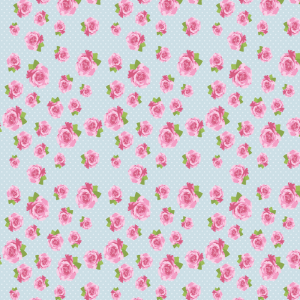 Papel pintado floral florecitas en fondo azul 60cm por 300cm