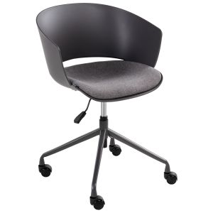 Silla de oficina gleeful tela gris grafito