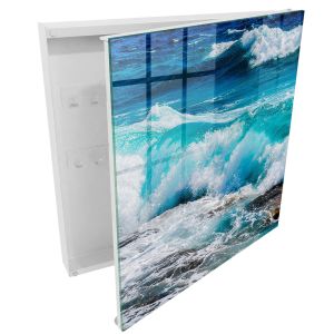 Caja guarda llaves 30x30x5 el poder de las olas, apertura derecha