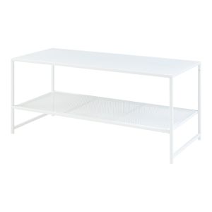 Mesa de centro/consola con estante de acero 102 x