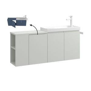 Mueble para lavabo <<ferla 110>> - 110 x 22 x 45 cm - mate cashmere
