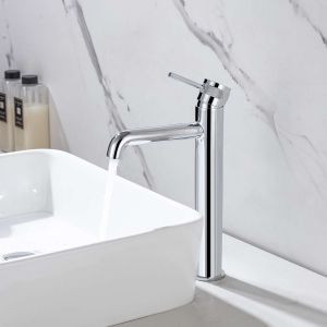 Grifo monomando lavabo alto sky bath cromo serie diamond