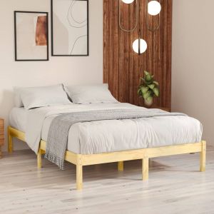 Cama doble sin colchón madera maciza es9235