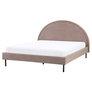 Cama bouclé margut 160 x 200 cm gris pardo