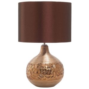 Lámpara de mesa yakima porcelana marrón