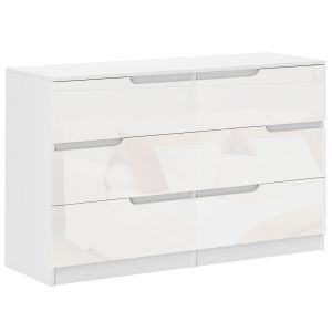 Cómoda 120x40x75 cm color blanco Homcom, hogar - muebles de dormitorio