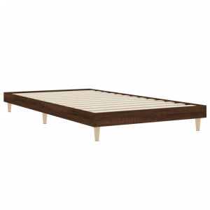 vidaXL estructura de cama sin colchón madera marrón roble 90x200 cm