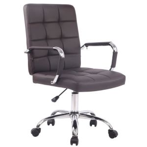 Silla de oficina deli pro - polipiel marrón