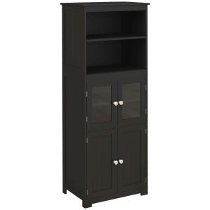 Alacena de cocina 60x30x162 cm mdf, vidrio templado Homcom, hogar - cocina