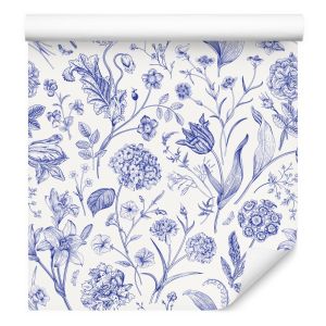 Papel Pintado Para Dormitorio Flores Hojas Plantas Naturaleza 53cm x 10m