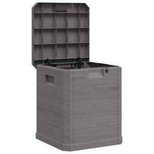 vidaXL caja de almacenamiento de jardín 90 l marrón