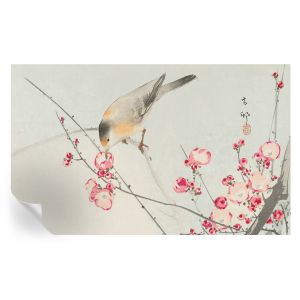 Murales autoadhesivos pájaro flor 416x254 tulup