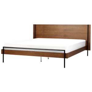 Cama libermont 180 x 200 cm fresno oscuro