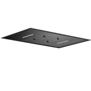 Rociador rectangular 3 vías con premarco negro mate [ imex® ]