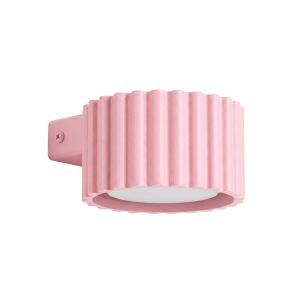Apliques aura 1 rosa aluminio 10x6x12cm