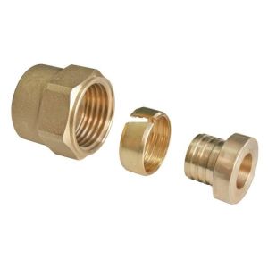 Racor de compresión per recto somatherm - hembra - ø 16 - rosca 1/2"