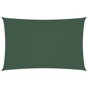 vidaXL toldo de vela rectangular tela oxford verde oscuro 2x5 m