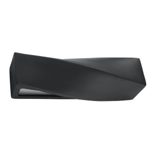 Lámpara de pared sigma 1 negro cerámica/vidrio 42x14x12cm