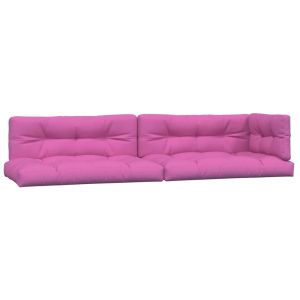 vidaXL cojines para palés 5 piezas tela rosa