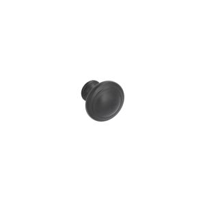 Pomo para muebles en zamac 25 mm de diam negro
