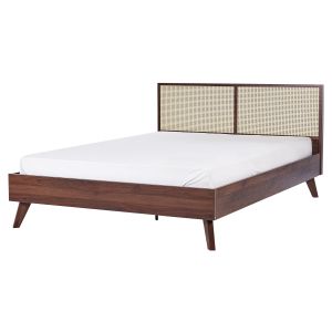Cama ratán monpazier 160 x 200 cm marrón oscuro