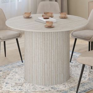 Mesa comedor redonda - 6 plazas - 110 cm