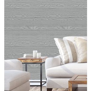 Papel pintado gaulan   listones de madera gris horizontal con 5.23m²