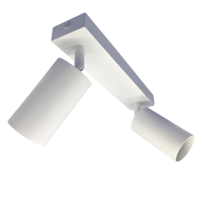 Aplique de techo giratorio de 2 brazos para gu10 color blanco
