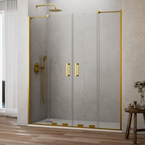Mampara frontal kenna 2 fijos + 2 correderas 171-181 oro - antical