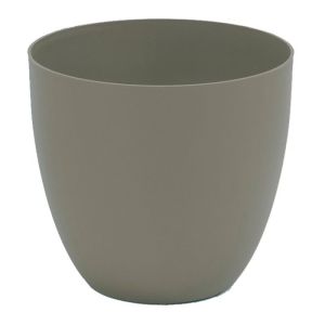 Maceta de inyección modelo cuenco ø26cm color taupe