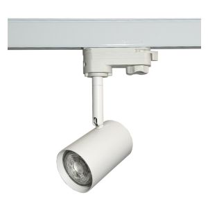 Foco LED blanco orientable 8w, carril trifásico, dimable, luz fría 5700k