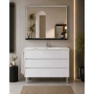 Mueble de baño con lavabo imperia sin espejo 80x45 cm blanco