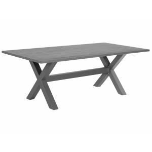 Mesa de jardín cascais 200 cm 105 cm metal gris