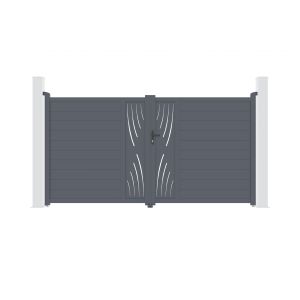 Puerta automática batiente veleta 3m a.180cm + motor ranger b150