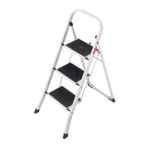 Peldaño de acero plegable hailo k20 3 peldaños - antideslizante y estable