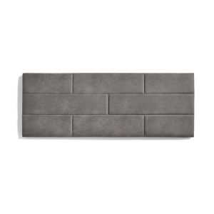 Cabecero de cama 140 muro ladrillos tela antimanchas 152x57x5cm gris