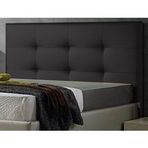 Cabecero de cama texas cabezal tapizado en polipel 180x70 cm negro