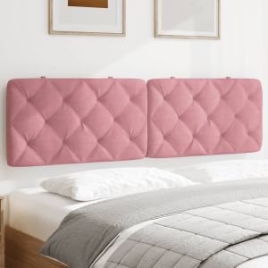 Cabecero de cama acolchado terciopelo rosa 180 cm eso1914