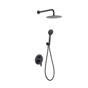 Imex-conjunto ducha empotrado monomando béLGica negro mate