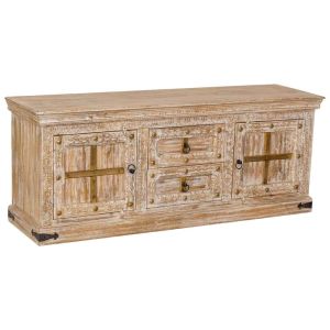 Mueble bajo de madera blanco 165x46x65h cm