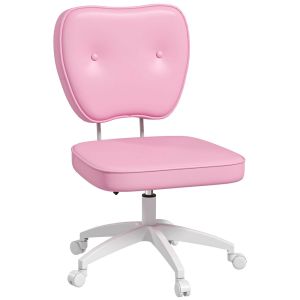 Silla de escritorio 46x59x92 cm pu, espuma color rosa vinsetto