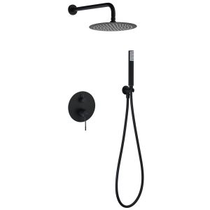 Conjunto ducha monomando empotrado bless negro mate [ imex® ]