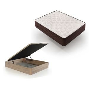 Pack canapé y colchón 150x200 beis descansin
