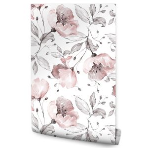 Papel Pintado Flores Silvestres Amapolas Naturaleza Para Salón 53cm x 10m