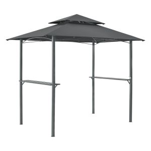 Gazebo del pabellón para la barbacoa parga 250x241x151cm gris antracita