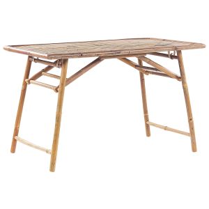 Mesa de jardín molise 120 cm 69 cm bambú marrón claro